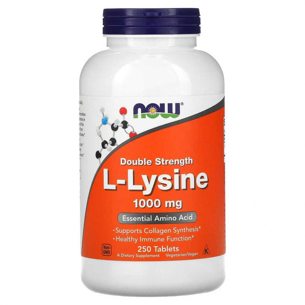 ���� ������ (Iherb) NOW Foods, L-�����, 1000 ��, 250 ��������, ������ �� 3270 ���