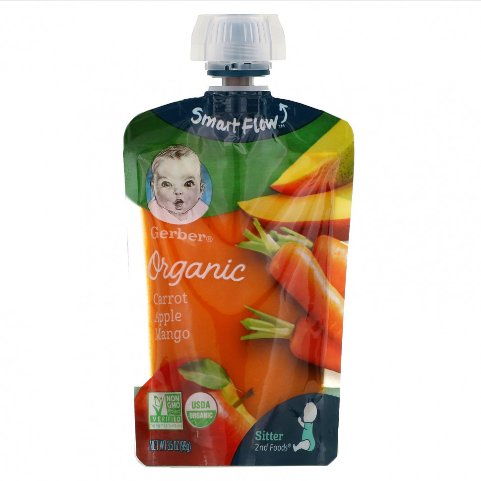   (Iherb) Gerber, Smart Flow, Organic, ,   , 99  (3,5 )    -     , -, 