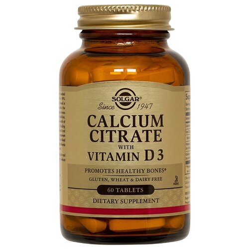  Solgar Calcium Citrate with Vitamin D3 ., 100 , 60 .   -     , -, 