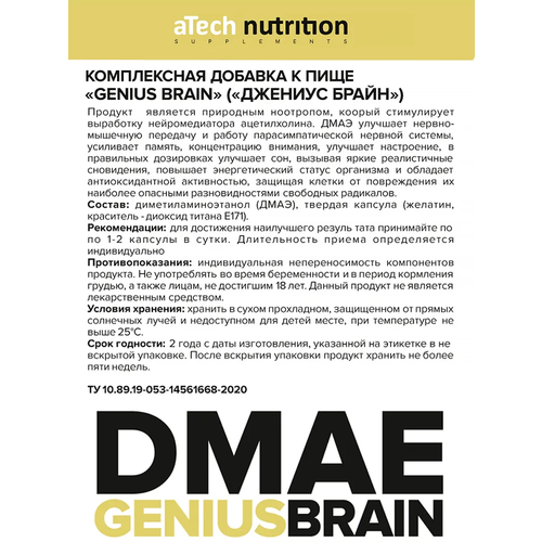 ���� DMAE Genius Brain ����., 90 ��., ������ �� 604 ���