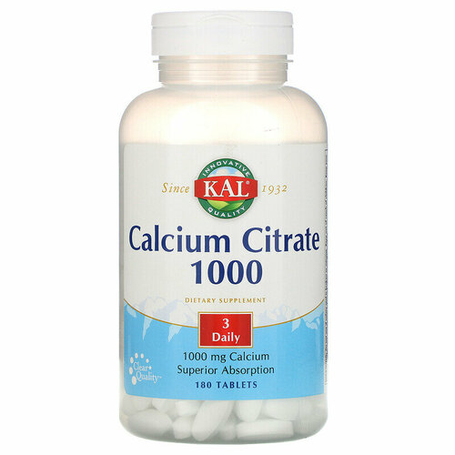  KAL Calcium Citrate ( ) 1000  180    -     , -, 