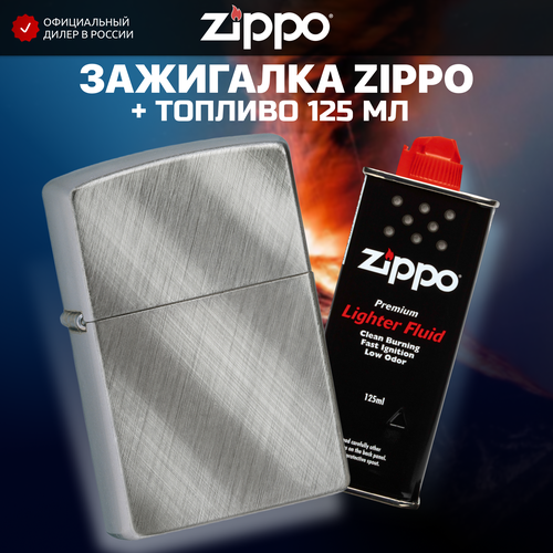   ZIPPO 28182 Classic   Brushed Chrome +   125    -     , -, 