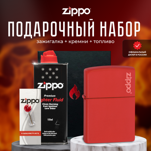   ZIPPO   (   Zippo 233ZL Classic Red Matte Logo +  +  125  )   -     , -, 