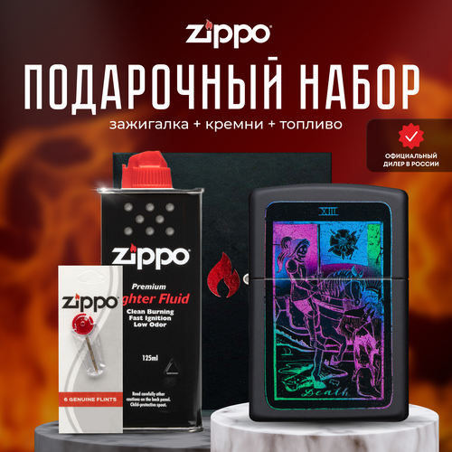   ZIPPO   (   Zippo 49698 Black Light Tarot Card +  +  125  )   -     , -, 