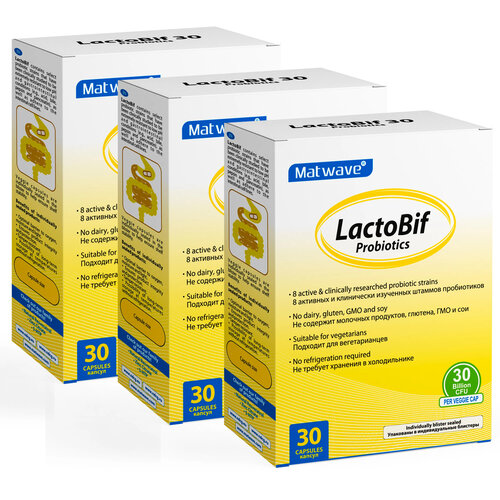 ���� Matwave LactoBif Probiotics ����., 30 ���� ���, 120 �, 30 ��., �����������, 3 ��., ������ �� 3628 ���