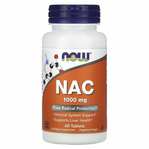 ���� NOW Foods, NAC, 1000 ��, 60 ��������, ������ �� 2299 ���