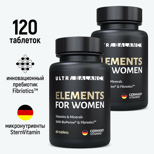 ���� �������� ��� ������, Elements for Women Premium with BioPerine & Fibriotics �� UltraBalance �������������� 120 ��������, ������ �� 3788 ���
