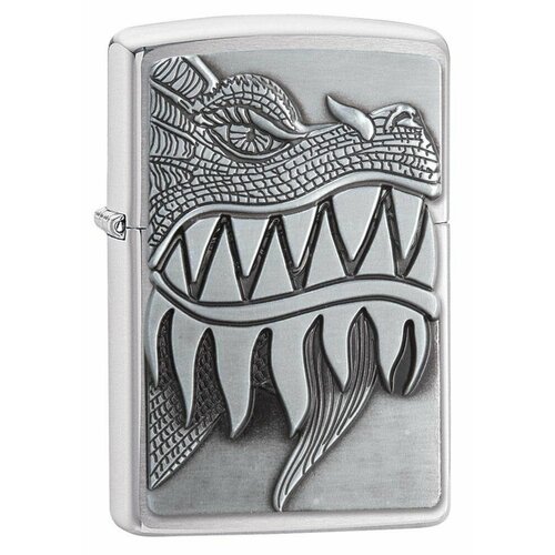    ZIPPO Fire Breathing Dragon   Brushed Chrome, /, ,    -     , -, 