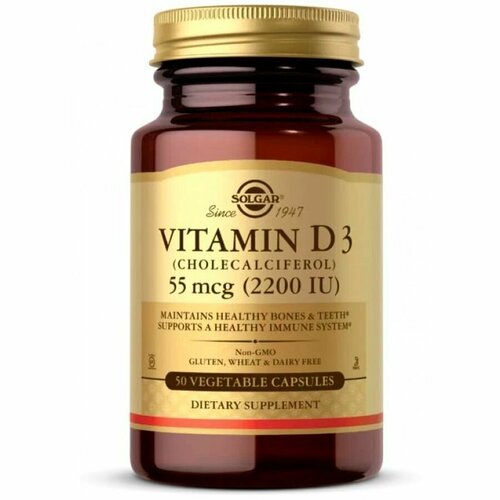  Solgar Vitamin D3 55 Mg (2200 IU), 50 ,   1830 