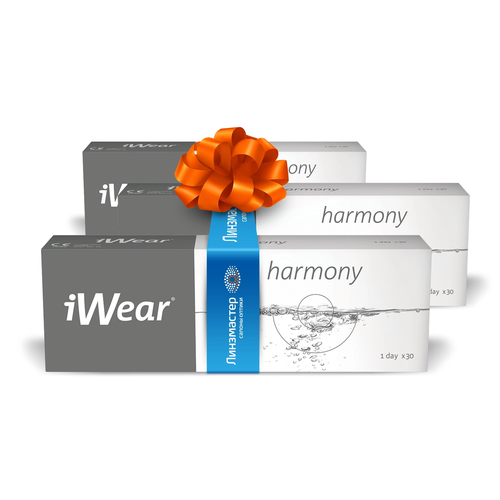 ���� ���������� ����� iWear Harmony, 30 ��., R 8,4, D -6,5, 3 ��., ������ �� 7990 ���