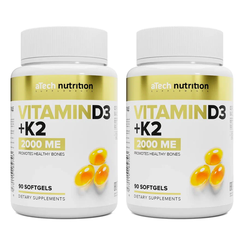   2   3 + 2 / VITAMIN D3+2 2000  250  aTech nutrition 90 + 90 ,   1087 
