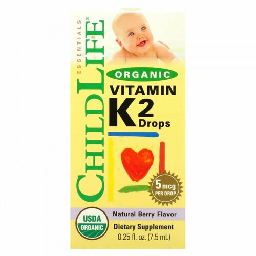  ChildLife Organic Vitamin K-2 (  K2  )    5  7,5    -     , -, 