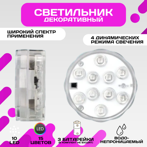 ���� ������������ RGB-��������� ��� ��������, 15 �������, IP68, �����, ������ �� 545 ���