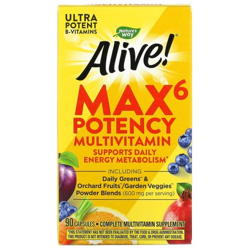  Alive! Max6 Potency ( ) Daily Multivitamin, 160 , 90 .,   3094 