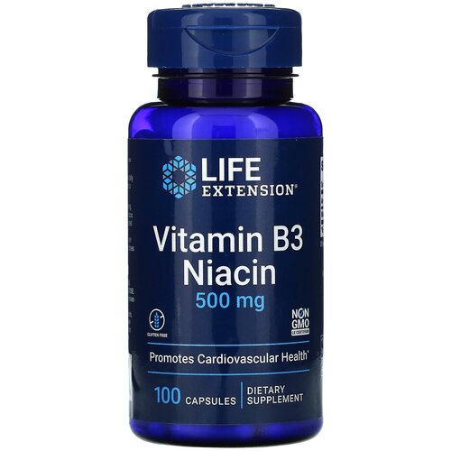 ���� ������� Life Extension Vitamin B3 Niacin, 90 �, 500 ��, 100 ��., ������ �� 1518 ���