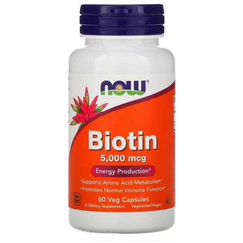 ���� ������� NOW Biotin, 100 �, 150 ��, 5000 ���, 60 ��., ������ �� 1575 ���