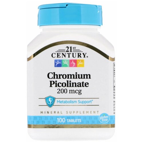   21st Century Chromium Picolinate 200 , 80 , 200 , 100 .,   877 