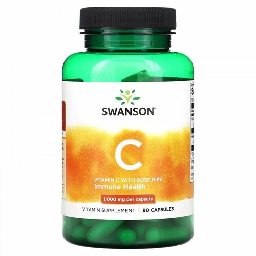  Swanson Vitamin C Rose Hips 1000mg 90 caps/       -     , -, 