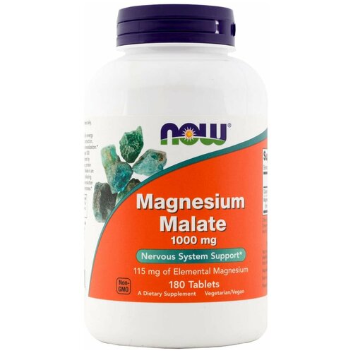  NOW Magnesium Malate 1000 mg 180 tabs   -     , -, 