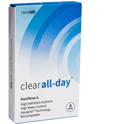 ���� ���������� ����� Clearlab Clear All-day, 6 ��., R 8,6, D -4,75, 1 ��., ������ �� 1120 ���