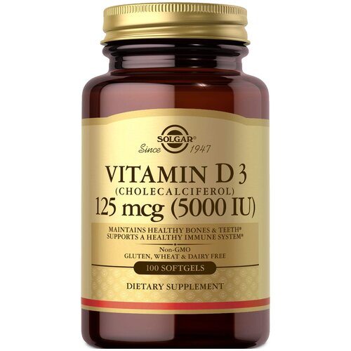   SOLGAR Vitamin D3 (Cholecalciferol) 5000 , 100 .   -     , -, 