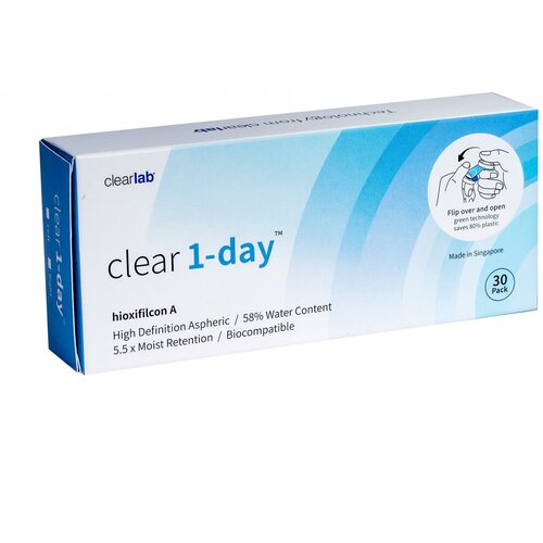 ���� ���������� ����� Clearlab Clear 1-day, 30 ��., R 8,7, D -5,25, ����������, 1 ��., ������ �� 1339 ���