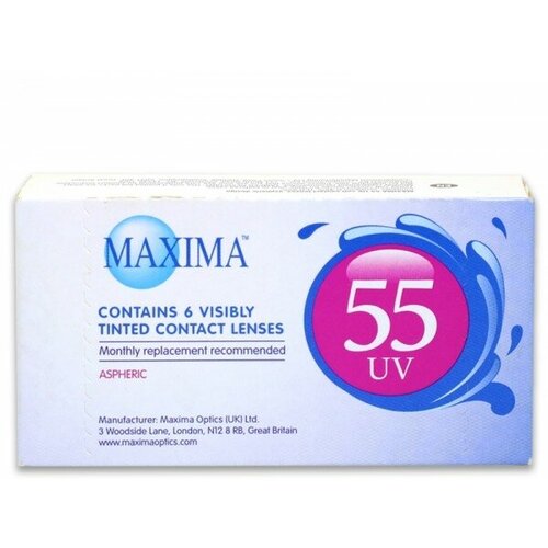���� ���������� ����� Maxima 55 UV Aspheric, 6 ��., R 8,9, D -1,25, ������ �� 2090 ���