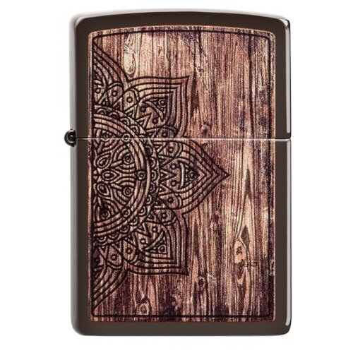  Zippo Classic   Wood Mandala Design Brown Matte 60  56.7    -     , -, 