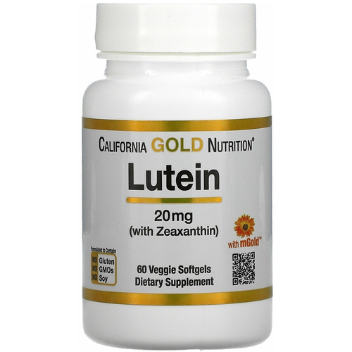   California Gold Nutrition Lutein with Zeaxanthin, 50 , 20 , 60 .   -     , -, 