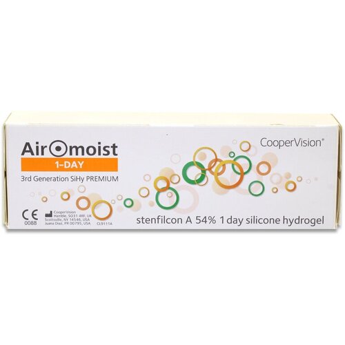 ���� ���������� ����� CooperVision Airomoist 1 Day Premium, 30 ��., R 8,4, D +0,25, ������ �� 2500 ���