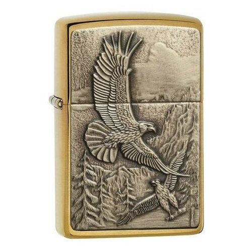     ZIPPO Eagles,   Brushed Brass, /, , , 38x13x57 ,   8635 