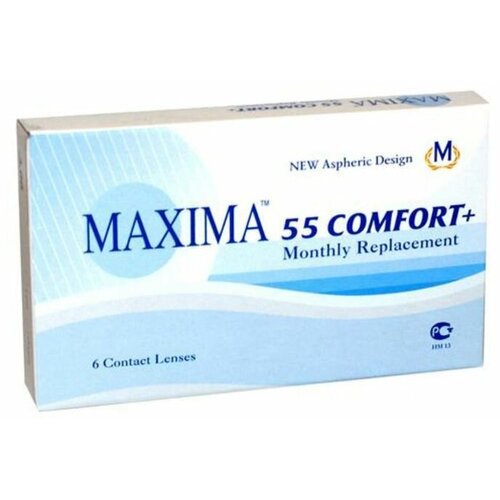 ���� ���������� ����� Maxima 55 Comfort Plus, 6 ��., R 8,6, D -1,25, ����������, 1 ��., ������ �� 1440 ���