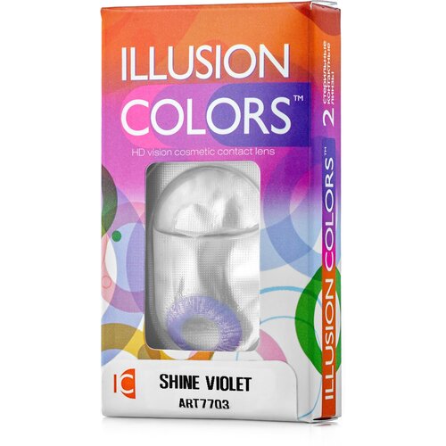 ���� ���������� ����� ILLUSION Colors Shine, 2 ��., R 8,6, D -3,5, violet, ������ �� 1000 ���
