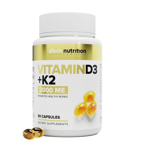   3 + 2 / VITAMIN D3+2 2000  250  aTech nutrition 90    -     , -, 