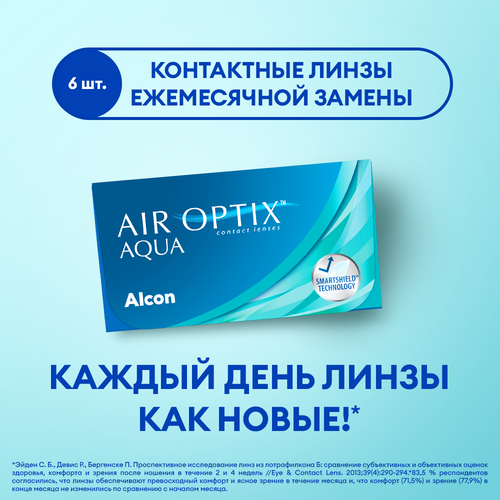    Alcon Air optix Aqua, 6 ., R 8,6, D -4,25, 1 .   -     , -, 