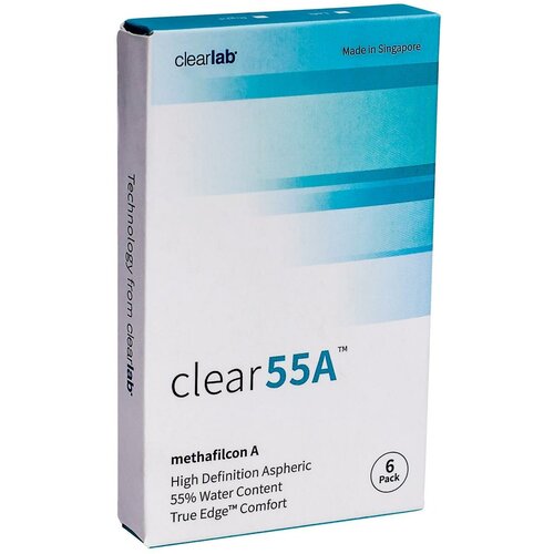 ���� ���������� ����� Clearlab Clear 55A, 6 ��., R 8,7, D -12, ����������, 1 ��., ������ �� 1050 ���