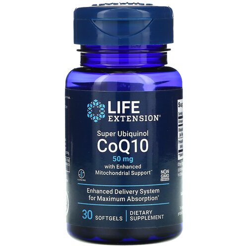 ���� ������� Life Extension Super Ubiquinol CoQ10 with Enhanced Mitochondrial Support, 40 �, 50 ��, 30 ��., ������ �� 2590 ���
