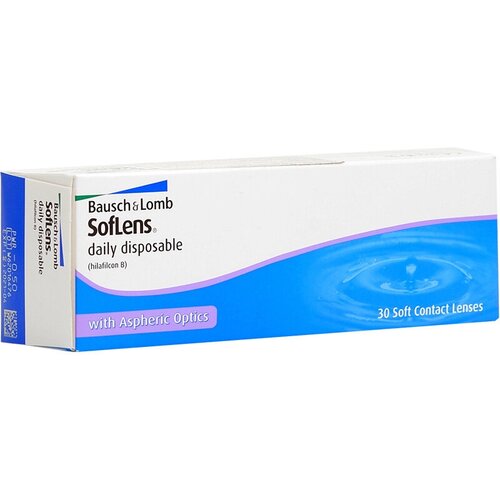 ���� ���������� ����� Bausch & Lomb Soflens Daily Disposable, 30 ��., R 8,6, D -8, ������ �� 1119 ���