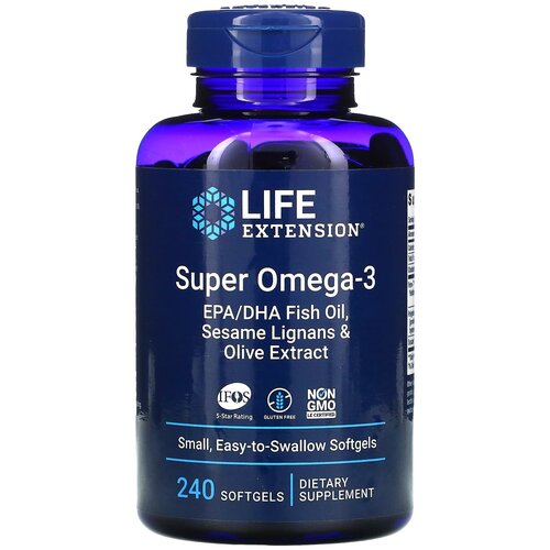 ���� ������� Life Extension Super Omega-3 EPA/DHA with Sesame Lignans & Olive Extract, 280 �, 250 ��, 240 ��., ������ �� 4579 ���