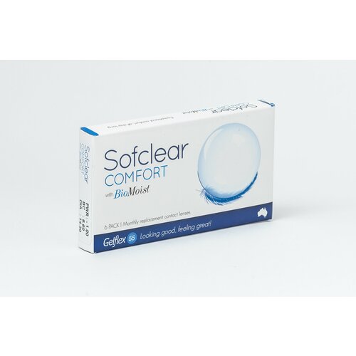 ���� ���������� ����� Gelflex Sofclear Comfort with BioMoist, 6 ��., R 8,6, D -7,5, ����������, ������ �� 2000 ���