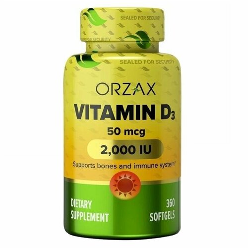  Orzax Vitamin D3 2000IU /   3 2000 360    -     , -, 