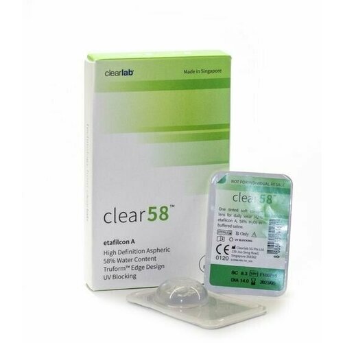    Clearlab Clear 58, 14 , 6 ., R 8,7, D +3, 1 .   -     , -, 