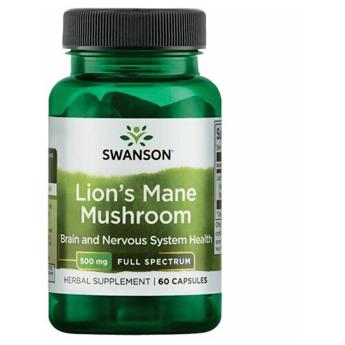      Swanson Full Spectrum Lions Mane Mushroom 500 mg (60 ),   801 