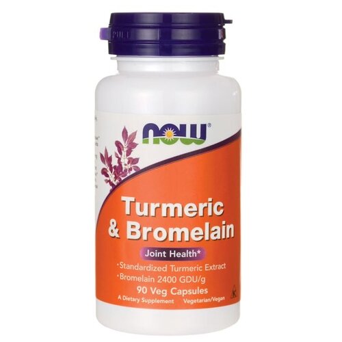 ���� ������� NOW Turmeric & Bromelain, 100 ��, 90 ��., ������ �� 2570 ���