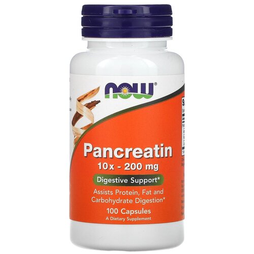   NOW Pancreatin 10X, 80 , 80 , 200 , 100 .   -     , -, 