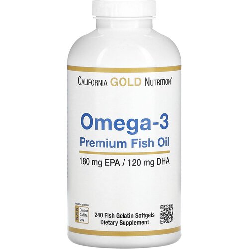 ���� California Gold Nutrition Omega-3 Premium Fish Oil ����., 1080 �, 240 ��., ������ �� 2690 ���