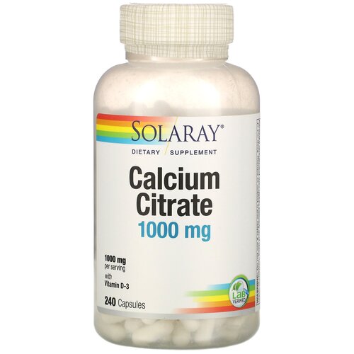  Solaray - Calcium Citrate with Vitamin D-3 1000  (240 ) -             -     , -, 