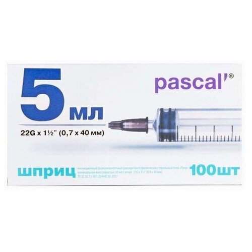   Pascal' , 40  x 0.7 , : 22G, 5 , 100 .   -     , -, 