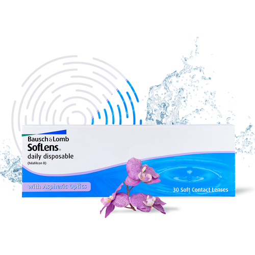 ���� ���������� ����� Bausch & Lomb Soflens Daily Disposable, 30 ��., R 8,6, D -7,5, ������ �� 1119 ���