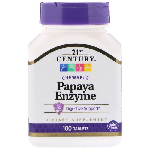 ���� �������� 21st Century Papaya Enzyme, 100 �, 100 ��, 100 ��., ������ �� 988 ���